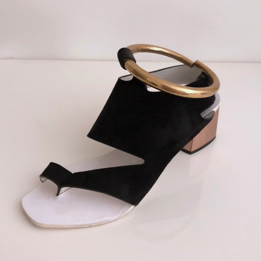 Proenza Schouler Black Suede Ring Mules